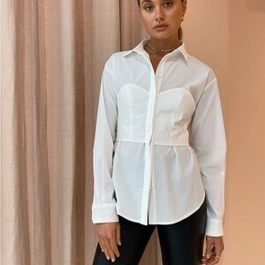 Revolve Sovere Women's Corset Button-Down Shirt